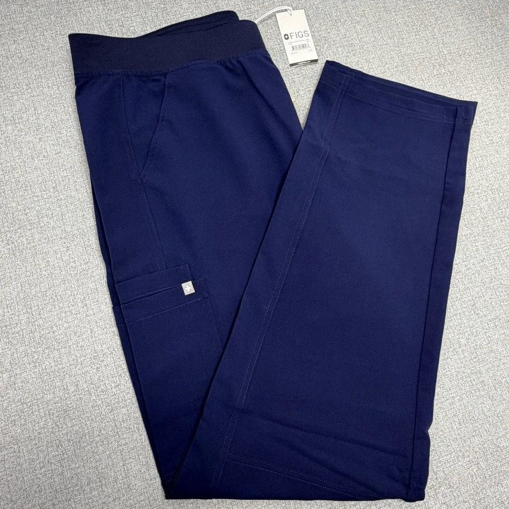 FIGS Mens Axle 2.0 Cargo Scrub Pants XXL Tall Navy FIONx Stretch NWT